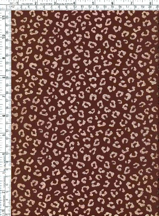 NFA210404-009X BROWN/COPPER ANIMAL PRINTS BROWN DTY BRUSHED FOIL ITEMS