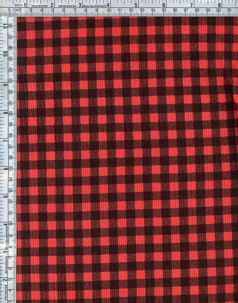 Fabric Wholesale Depot GINGHAM PLAID PRINTED IN 2X2 YUMMY RIB NFP210121-058.