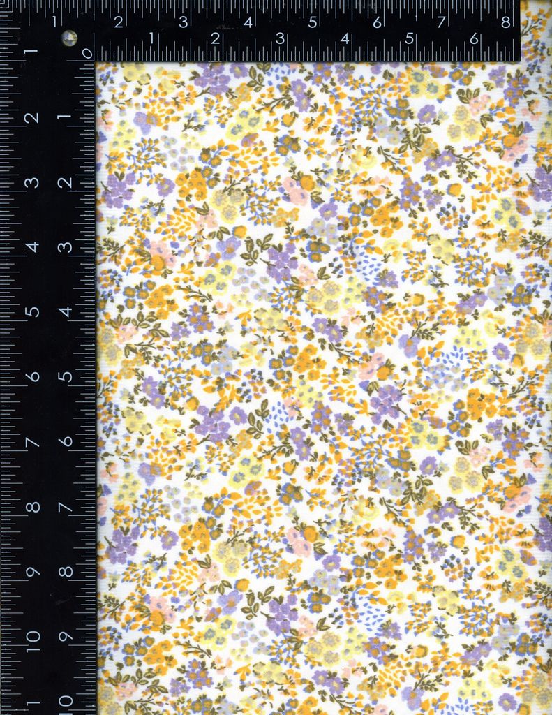 NFF190235B-009 IVORY/LILAC DTY BRUSHED PRINTS FLORAL ITEMS