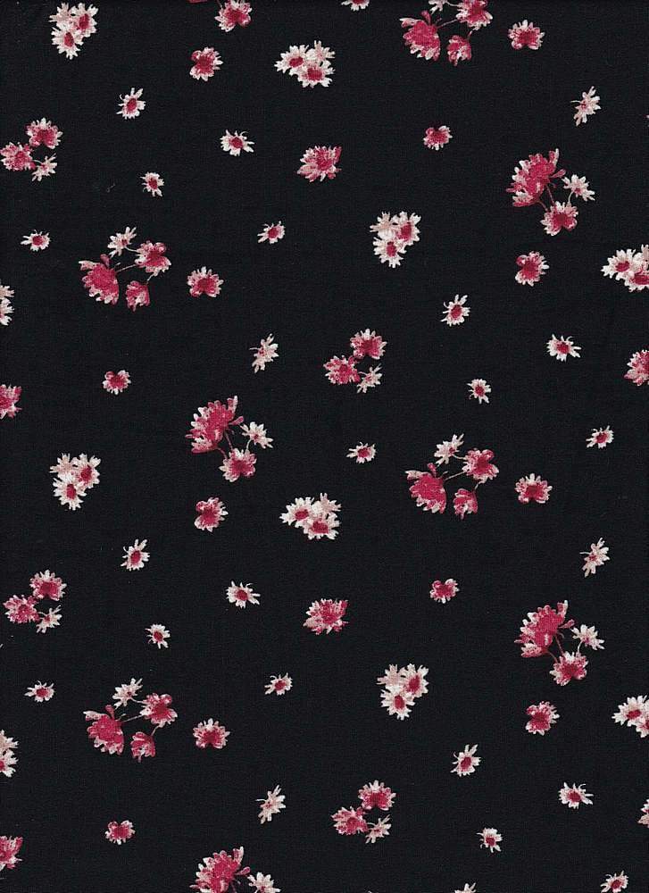 Fabric Wholesale Depot SUPER SOFT POLYESTER SPANDEX DBP / DTY BRUSHED SMALL FLORAL [NFF181013-009].