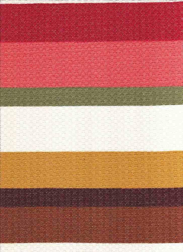 Fabric Wholesale Depot MULTICOLOR STRIPE PRINTED ON POLYESTER RAYON SPANDEX WAFFLE NFS190712-038.
