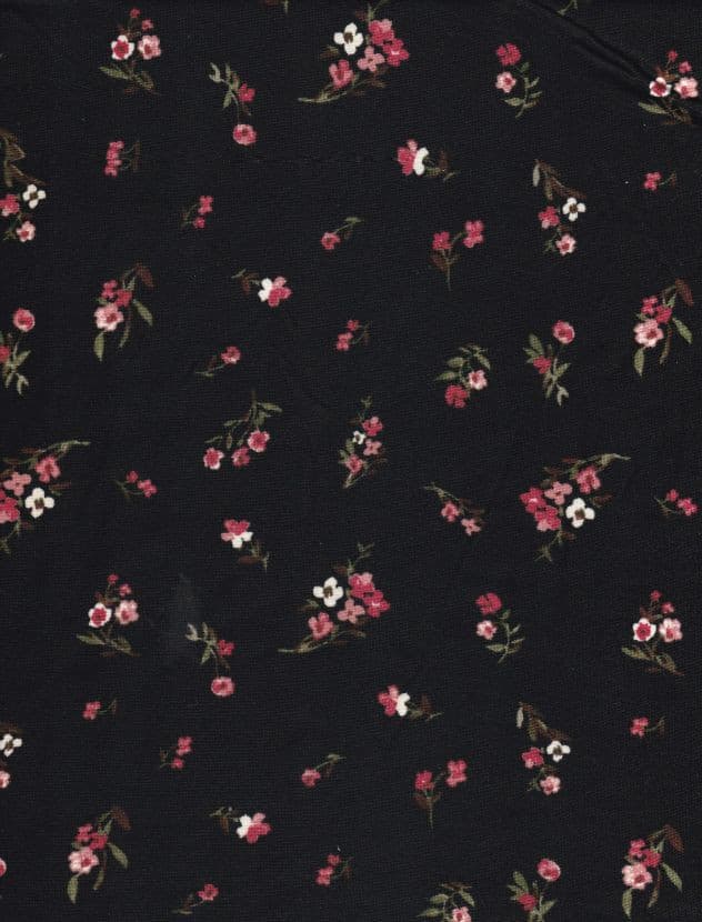 Fabric Wholesale Depot SUPER SOFT POLYESTER SPANDEX DBP / DTY BRUSHED FLORAL [NFF181207-009].