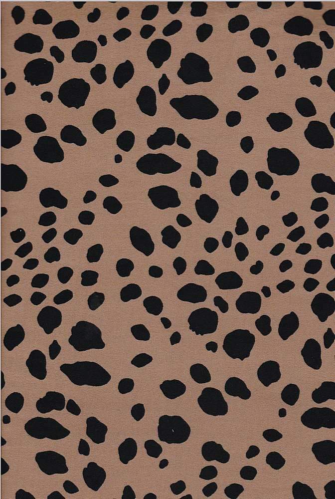Fabric Wholesale Depot SUPER SOFT POLYESTER SPANDEX DBP / DTY BRUSHED CHEETAH [NFA190630-009].