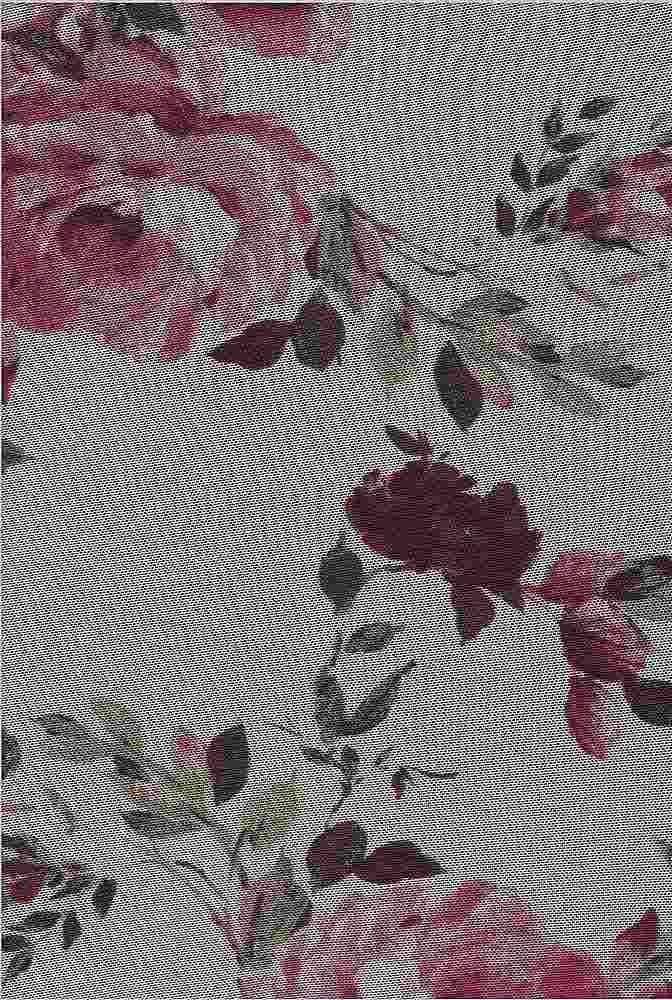 Fabric Wholesale Depot SOFT POLYESTER MESH FLORAL NFF190145-005.