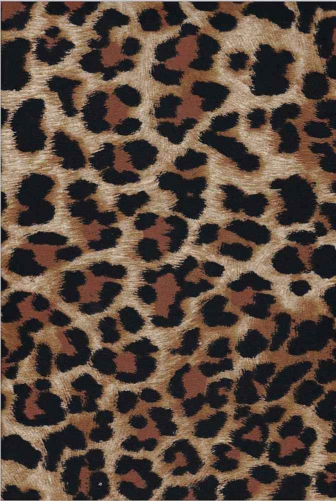 Fabric Wholesale Depot SUPER SOFT POLYESTER SPANDEX DBP / DTY BRUSHED LEOPARD [NFA190511C-009].