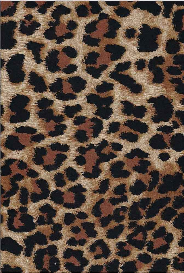 Fabric Wholesale Depot SUPER SOFT POLYESTER SPANDEX DBP / DTY BRUSHED LEOPARD [NFA190511C-009].
