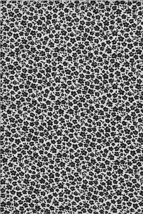 Fabric Wholesale Depot MONOTONE DITSY FLORAL PRINTED ON RAYON CHALLIS NFF190611B-011.