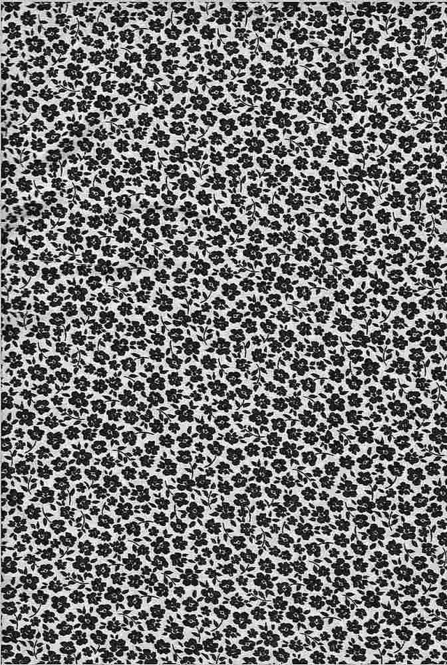 Fabric Wholesale Depot MONOTONE DITSY FLORAL PRINTED ON RAYON CHALLIS NFF190611B-011.