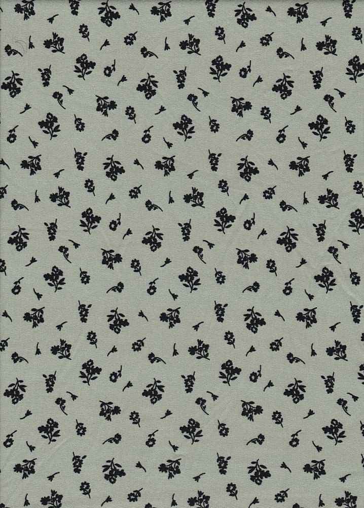 Fabric Wholesale Depot SUPER SOFT POLYESTER SPANDEX DBP / DTY BRUSHED MONOTONE FLORAL [NFF190918-009].