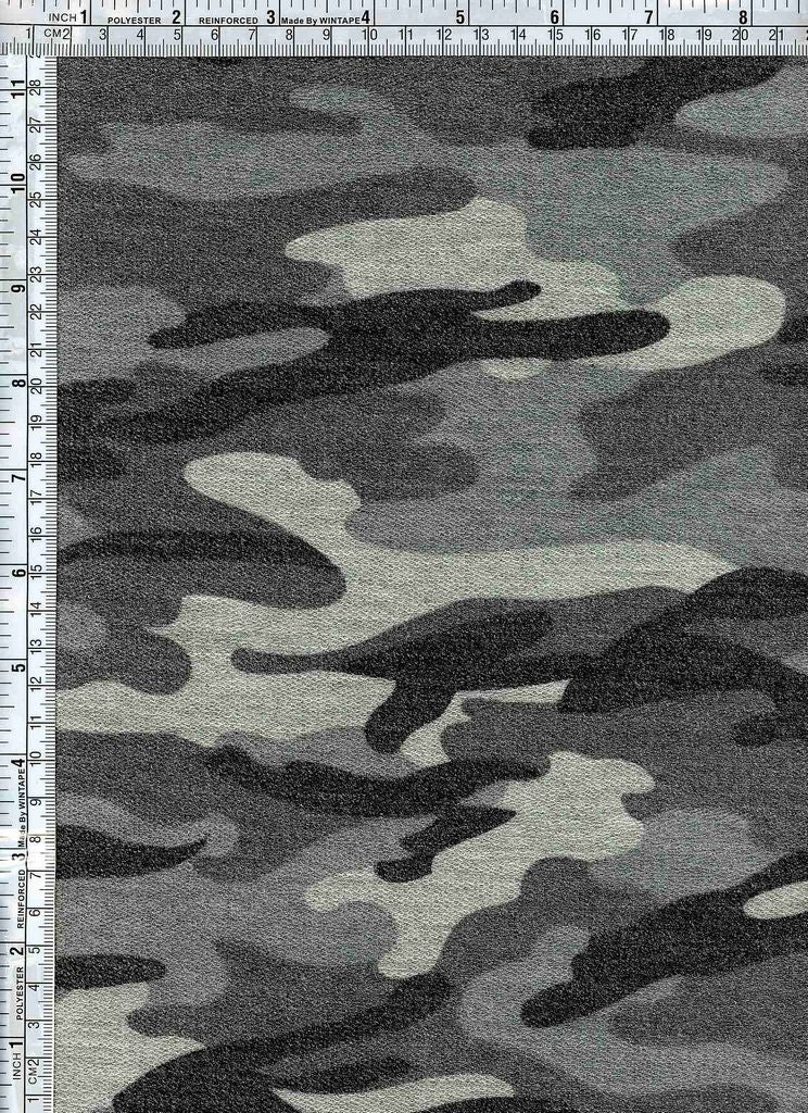 NF00033-012 CHARCOAL/BLACK FRENCH TERRY CAMOUFLAGE PRINTS ITEMS BLACK GRAY