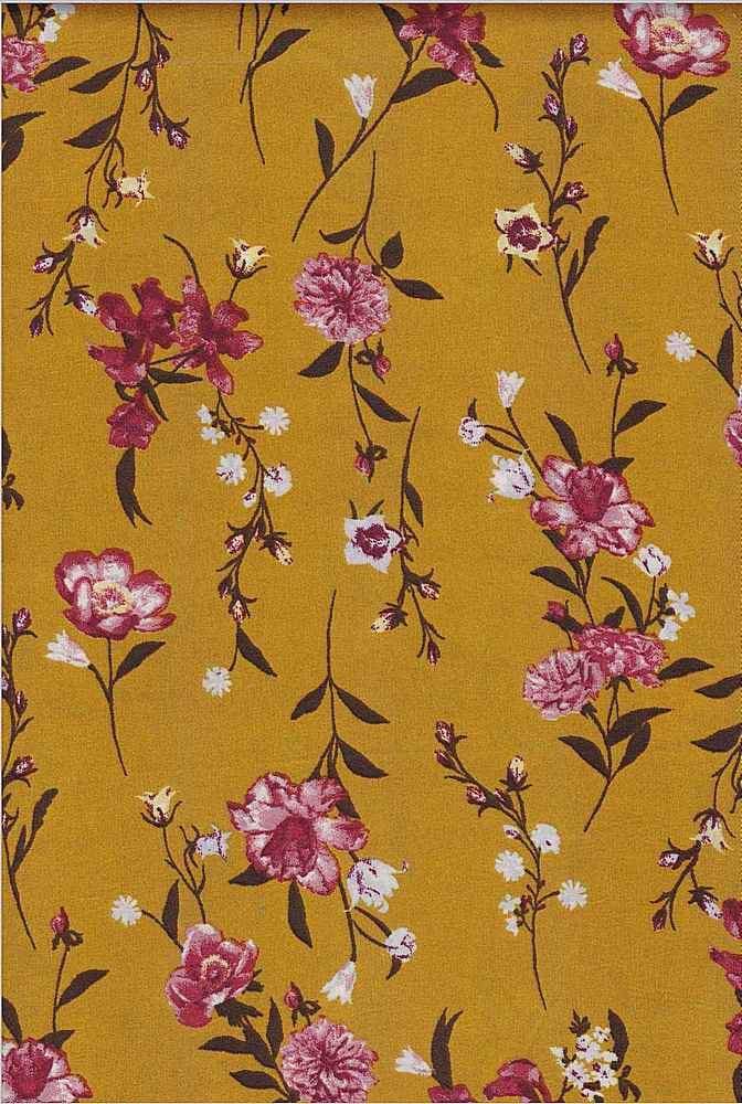 Fabric Wholesale Depot FLORAL PRINT ON POLYESTER SATIN CHIFFON [NFF190139-035].
