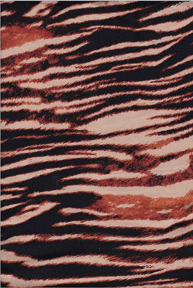 Fabric Wholesale Depot SUPER SOFT POLYESTER SPANDEX DBP / DTY BRUSHED TIGER [NFA190333-009].