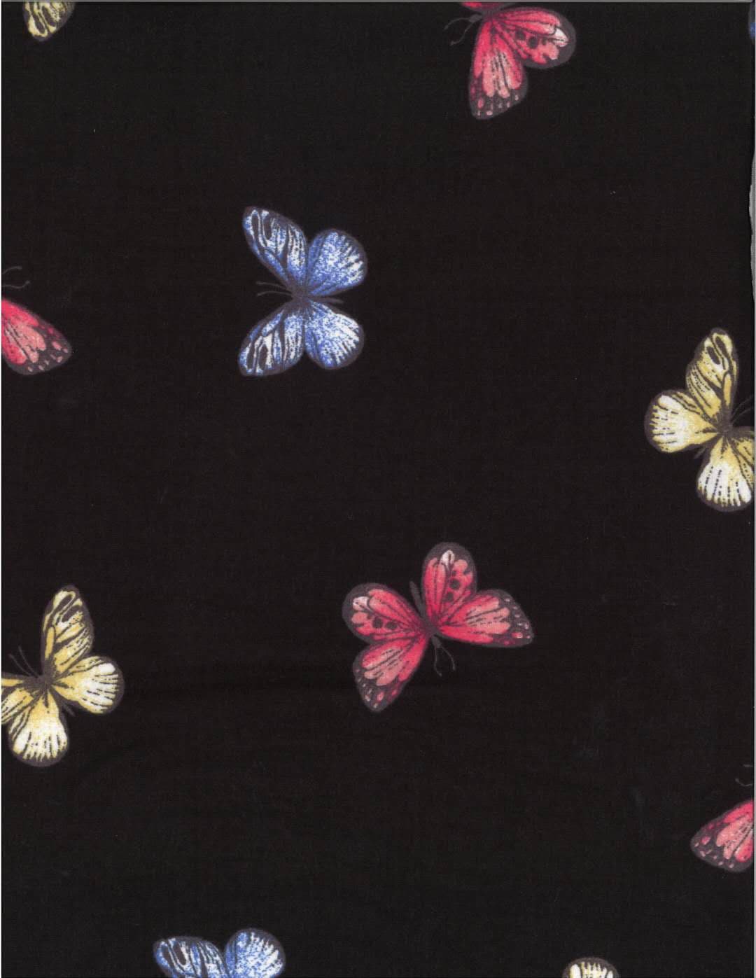 Fabric Wholesale Depot SUPER SOFT POLYESTER SPANDEX DBP / DTY BRUSHED BUTTERFLY [NFB200207-009].