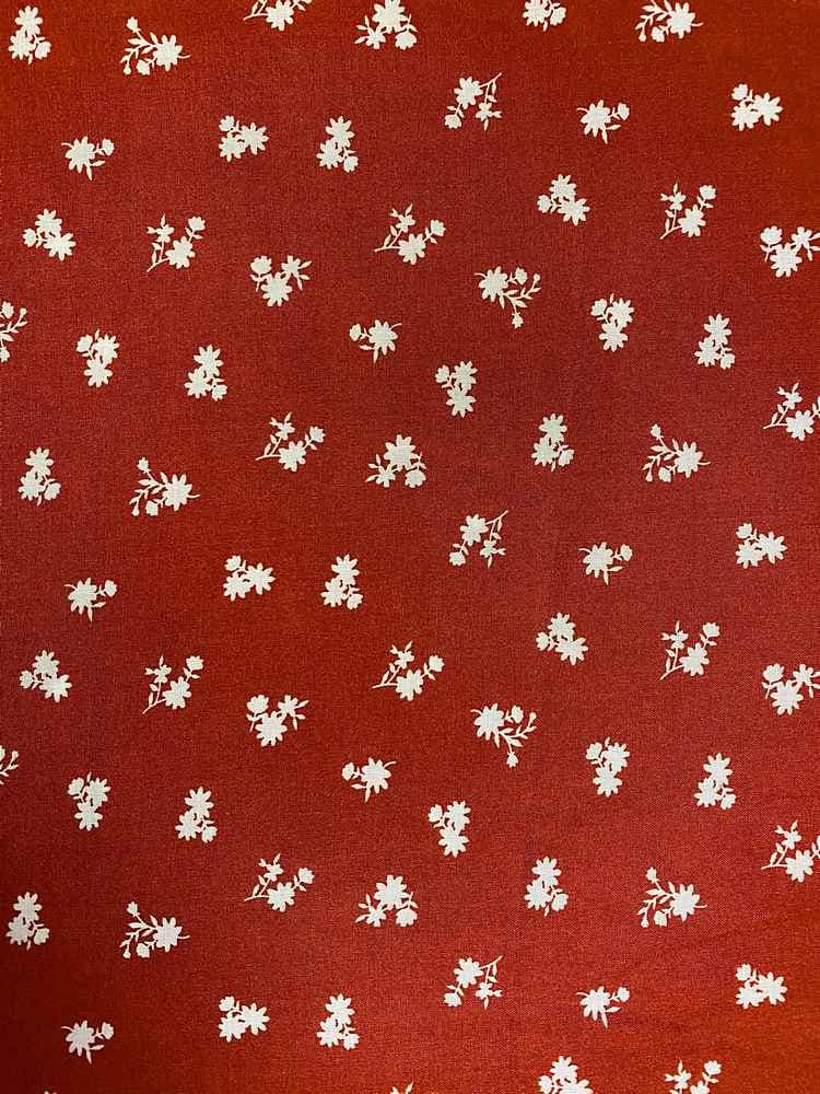 Fabric Wholesale Depot MONOTONE DITSY FLORAL PRINTED ON RAYON CHALLIS NFF200801-011.