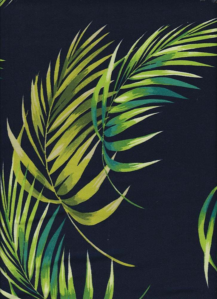 NFT190839-009 NAVY/GREEN BLUE DTY BRUSHED PRINTS GREEN ITEMS TROPICAL
