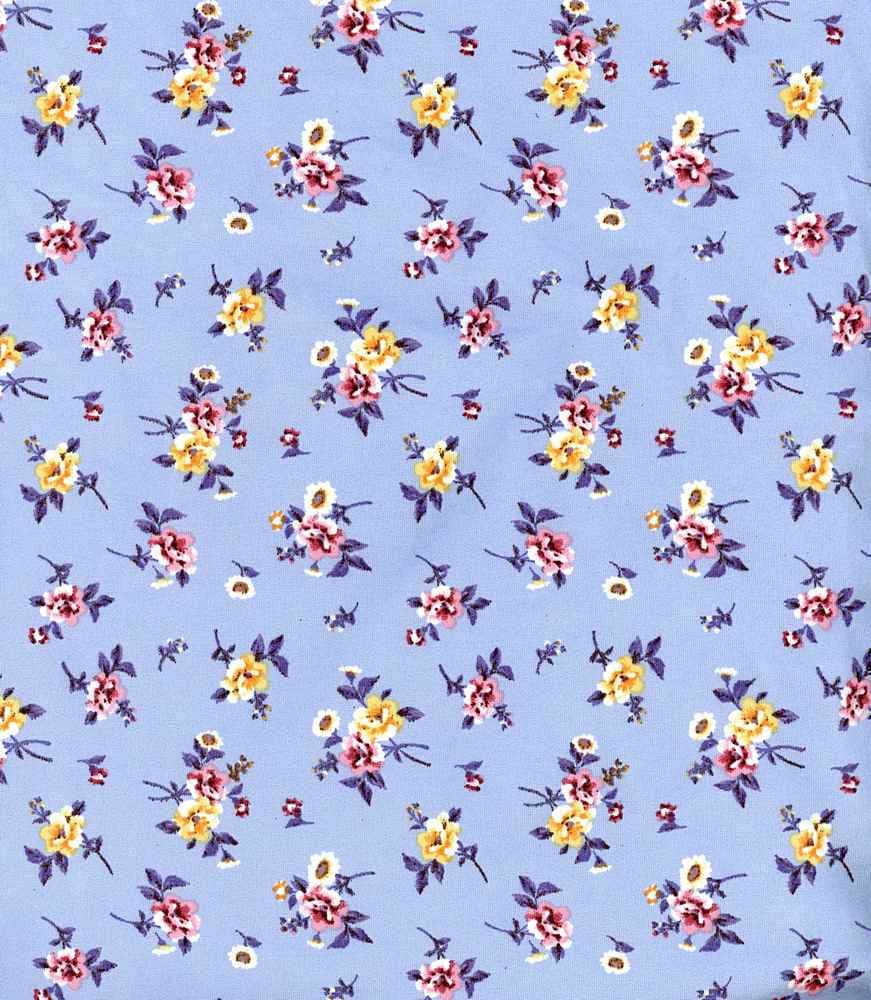 NFF210105A-009 PERIWINKLE DTY BRUSHED PRINTS FLORAL ITEMS