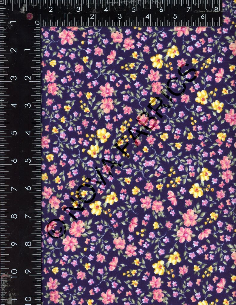 NFF201102-009 C11/NAVY BLUE DTY BRUSHED PRINTS FLORAL ITEMS