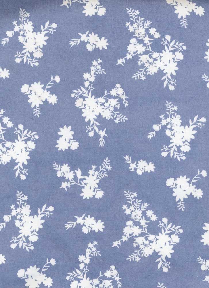 NFF190807-009 PERIWINKLE DTY BRUSHED PRINTS FLORAL ITEMS