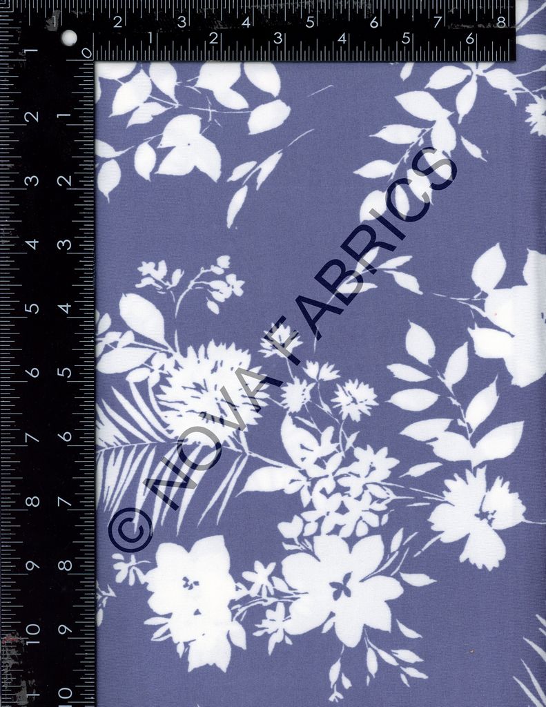 NFF210207B-009 C11/PERIWINKLE DTY BRUSHED PRINTS FLORAL ITEMS