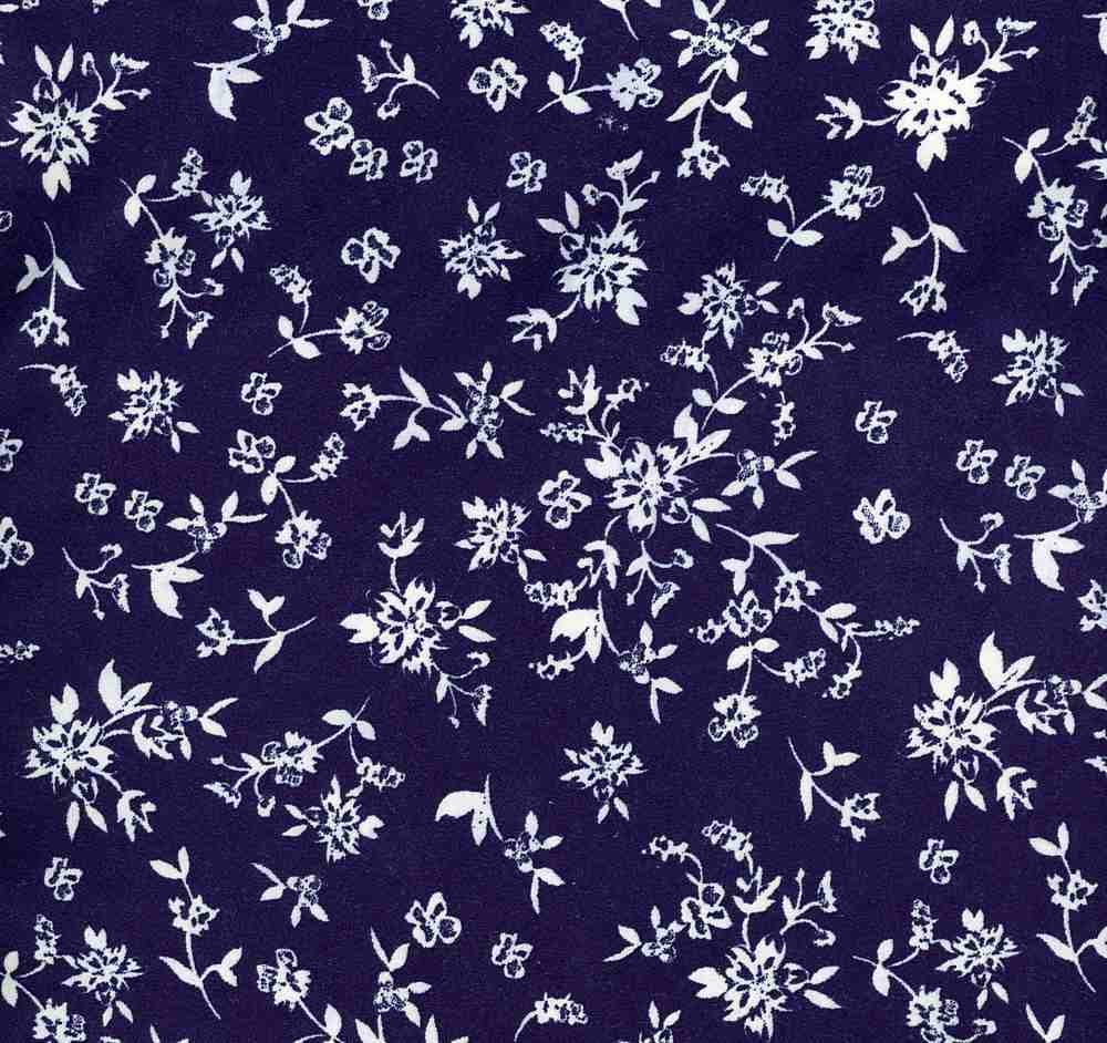 NFF190906-009 NAVY BLUE DTY BRUSHED PRINTS FLORAL ITEMS