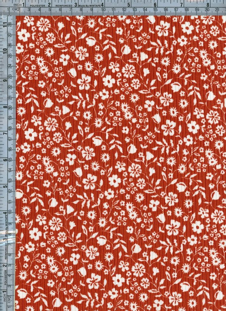 NFF210325-026 RUST FLORAL PRINTS ITEMS