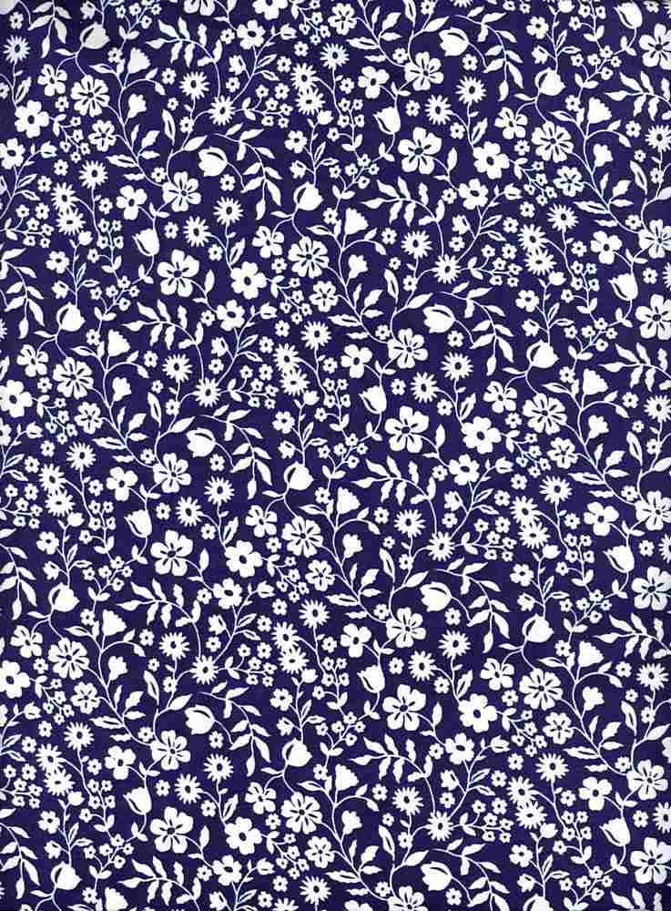 NFF210325-009 NAVY DTY BRUSHED PRINTS FLORAL ITEMS