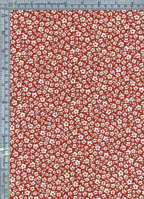 NFF190611B-009 MARSALA/WHITE DTY BRUSHED PRINTS FLORAL ITEMS