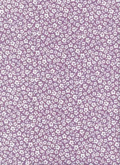 NFF190611B-009 DUSTY LILAC/WHT DTY BRUSHED PRINTS FLORAL ITEMS PURPLE