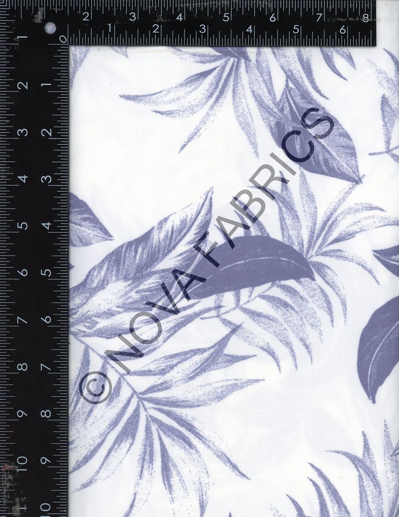 NFT210503A-009 C2/OFF/CHAMBRAY BLUE DTY BRUSHED PRINTS ITEMS TROPICAL