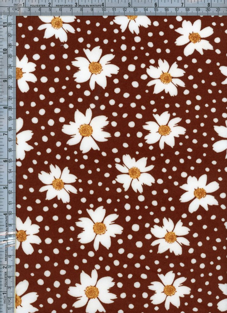 NFF210808-009 BROWN DTY BRUSHED FLORAL PRINTS ITEMS